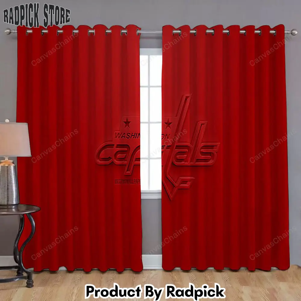Radpick washington capitals window curtains american hockey club 3d red curtains living room curtains for window rp852133